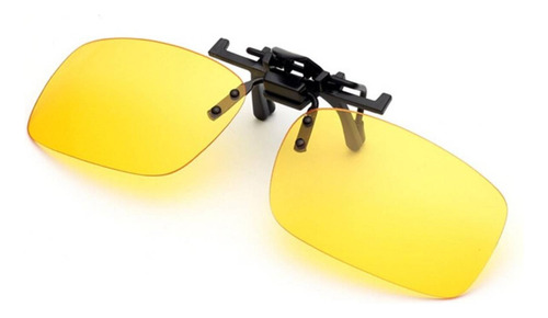 Clip On P/ Oculos Lente Amarela Bloqueia Luz Farol Carro Cor Da Lente Amarelo Desenho Amarelo Dirigir A Noite