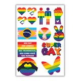 Adesivos Amor Lgbt Gay Pride Folha A3 13 Un.