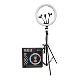 Tripode Aro Luz Led Rgb Soporte Celular Altura Ajustable  