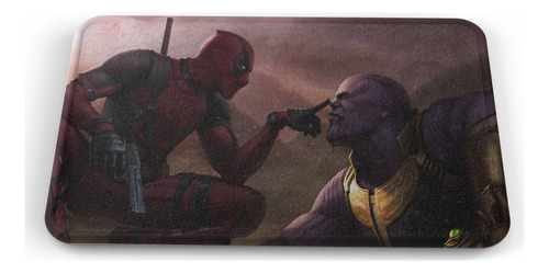 Tapete Marvel Deadpool Y Thanos Baño Lavable 40x60cm