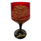 Taça Pomba Gira Preta Vermelha Rosa Buffet Cristal 300ml
