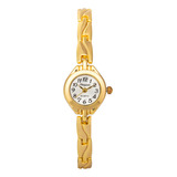 Relógio Feminino Dourado Mini Casual Quartz Pequeno De Luxo Cor Do Fundo Branco