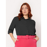 Camisa Plus Size Casual Elegante Moda Feminina Blogueira