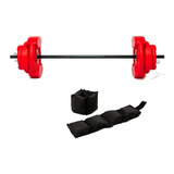 Barra Kit 23kg Con Discos Acanalados Y Topes.