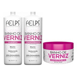 Kit Felps Banho De Verniz - Sh 1l + Cond 1l + Mascara 300g