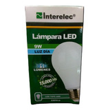 Lampara De Led 9w Luz Dia Interelec Pack X 10 Unidades Color De La Luz Luz Fria