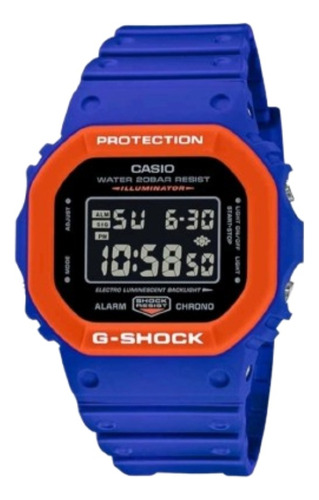 Reloj Casio Gshock Azul Dw5600 Resistente Al Agua