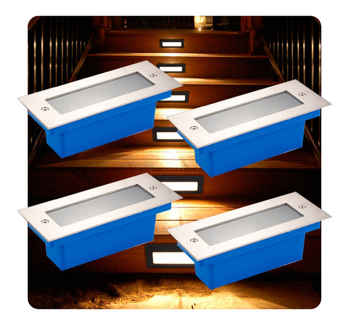 Spot Empotrable Led Phila Embutir Escalera Pared Pack 4