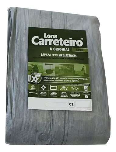 Lona Carreteiro 5mx3m Cinza