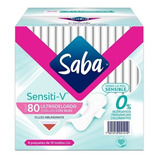 Toallas Femeninas Saba Sensiti-v Contenido 80 Piezas Cst