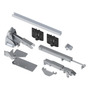 Set Herraje P/ Portón Apertura 180° 4m Fac 2 Hojas   Gris