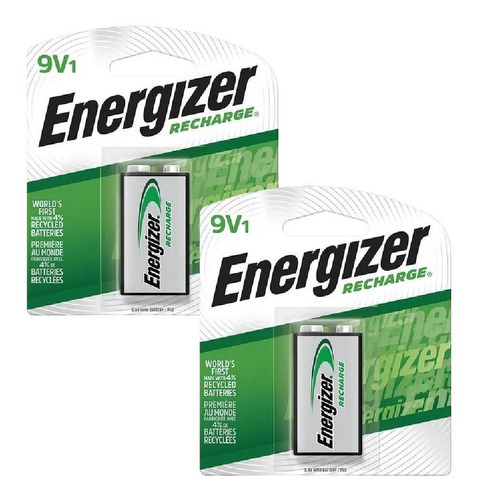 Pilas Recargables Energizer 9v X2 Und