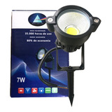 Luminária Espeto Jardim Cob Led Verde 7w Prova Dágua Bivolt