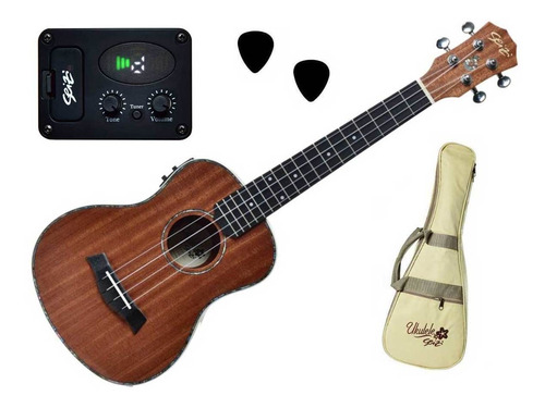 Ukulele Seizi Maui Plus Tenor Elétrico Com Bag - Nf E Gtia