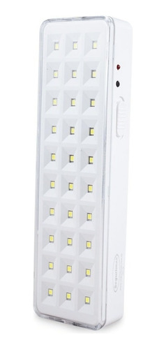 Kit 10 Lâmpada Luminária De Emergência 30 Leds Litio Slim