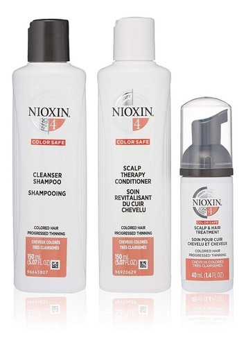 Kit Nioxin #4 Sistema Anticaida 150ml Pelo Con Tintura