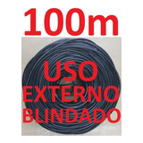 Cabo Rede Cat5e Preto 100m Externo Blindado Net Lan Montado