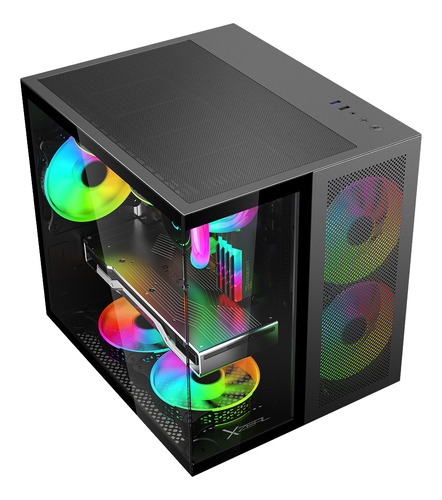 Xzgamc1b Gabinete Xzeal Cubo M-atx Negro 3 Fan Argb