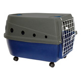 Caixa De Transporte Azul Dog Lar Cães Com Rodas Nº5 Gigante