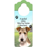 Wood Sign Fox Terrier Del Alambre  A Putrefacta Estropeada F