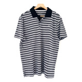 Polera Calvin Klein Ck Stripe Gris Negro