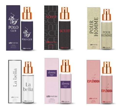 Kit Com 6 Perfumes De Bolso 15ml Cada Escolha Os Modelos