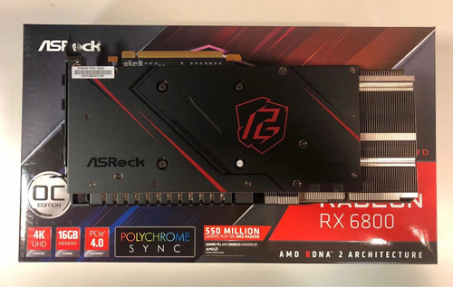 Asrock Phantom Gaming Rx 6800 16gb Gddr6 256-bit.