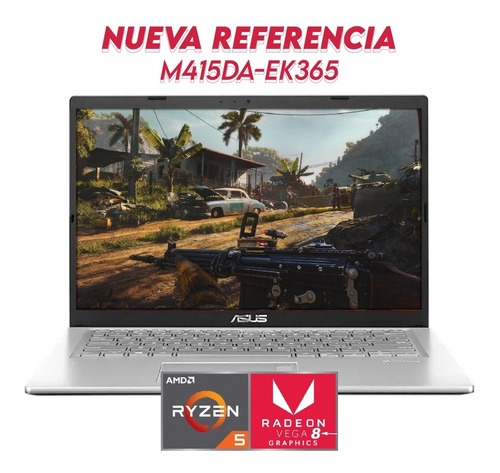 Portátil Asus M415da Amd Ryzen 5 12gb Ssd 128 + 1tb Vega 8