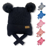 Touca Gorro Infantil Bebe Inverno Frio Forrada Menina Menino