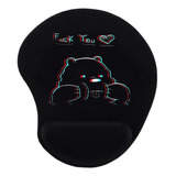 Mouse Pad Urso Colorido Com Apoio Personalizado