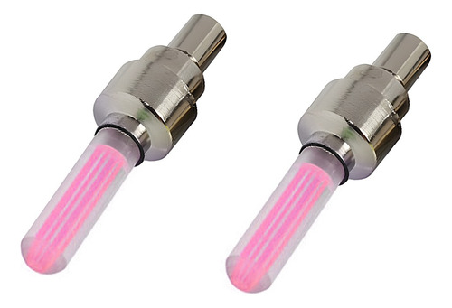 2 Luces Decorativas Para Llanta Válvula Bici Fluorescencias