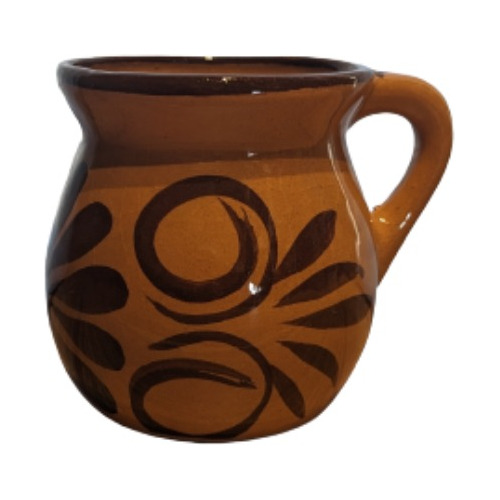 Taza De Cerámica Diseño Tipo Talavera Flor Café