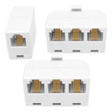 Necables 2+1 Paquete 2 Piezas Divisor De Conector De Teléfon