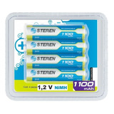 4 Pilas Recargables Steren Aaa Nimh 600 Mah 1.2 Vcc