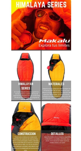 Bolsa 1300 Gr Duvet Himalaya Extreme Makalu (-40°) Talle L