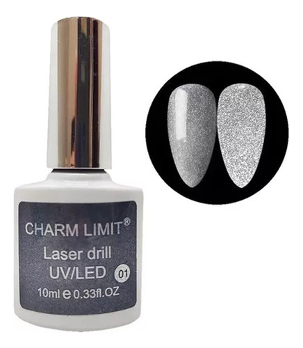 Esmalte Semipermanente Laser Drill Con Glitter 10ml