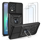 Funda Protección Cámara Deslizante Para Moto G100 + 3 Mica