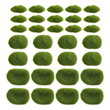 Rocas Con Musgo Verde Artificial Para Decoración, 30 Piezas