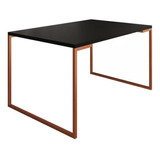 Mesa Espaçosa Manicure, Lojas Preto/cobre 150x60