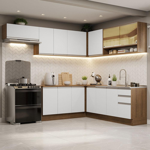 Cocina Integral Esquinera 469cm Glamy Madesa 01