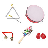 5 Peças Instrumentos Musicais De Percussão Montessori