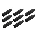 Neutrik® Nc3mxx® 8 Conectores Xlr Negro Macho Nuevo Envio Ms