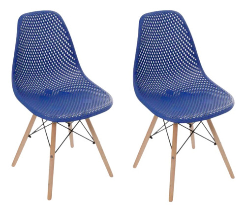 Kit 2 Cadeiras Eames Design Colméia Eloisa Varias Cores