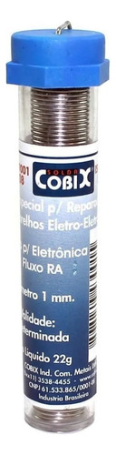 Solda Estanho Tubinho 22g 1.0mm Cobix 110v/220v