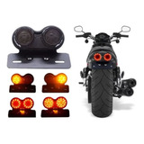 Led Stop Direccionales Placa Para Motocicleta Harley