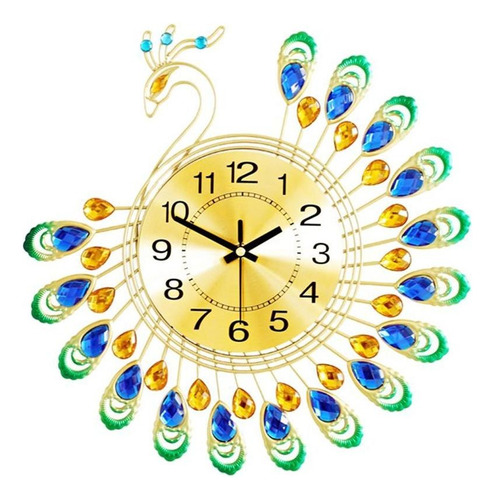 13.7 Reloj De Pared Grande Y Único De Pavo Real 3d Colgante