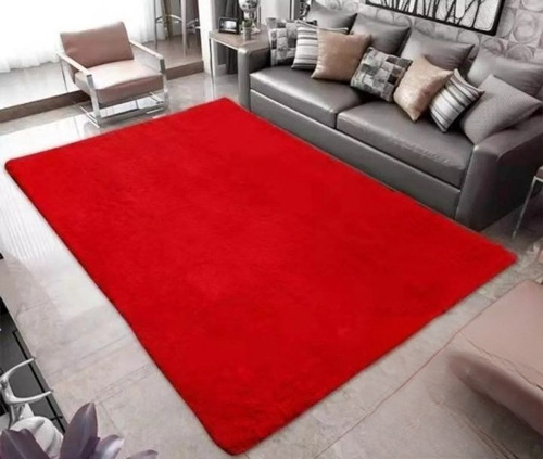 Alfombras Peludas Para Decorar Tu Living  200x240cm Blanco