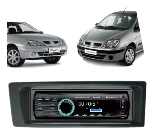 Estereo Auto Megane Scenic Blauline + Marco Adaptador