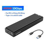 M.2 Nvme Gabinete Tipo C 10 Gbps Sata Drive Con Cable Usb