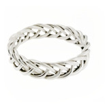 Anillo Hombre Mujer Plata 925 Tejido De Trenza 